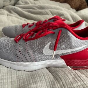 Nike Red and Gray Athletic Shoes